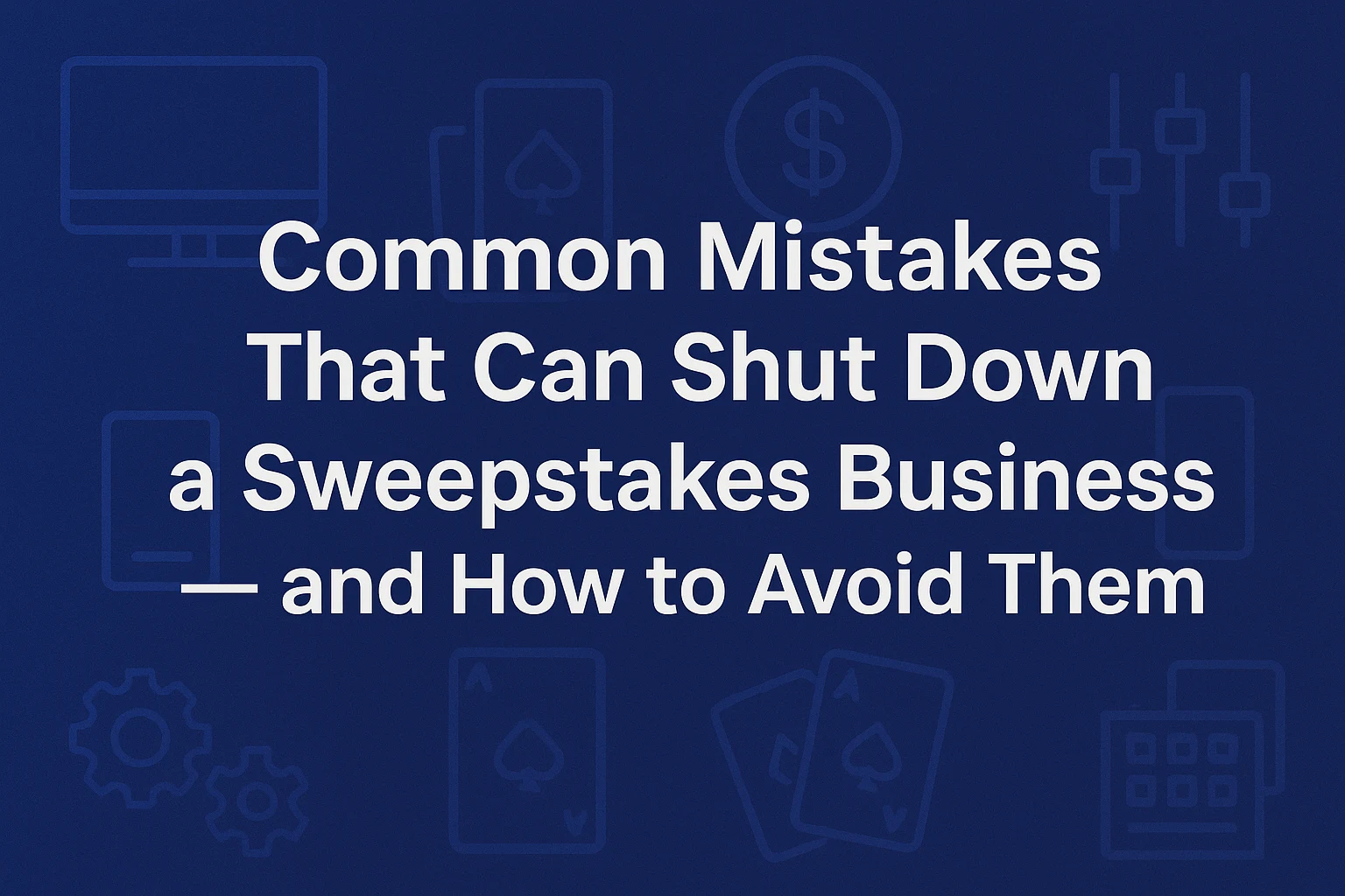 Common Mistakes That Can Shut Down a Sweepstakes Business — and How to Avoid Them